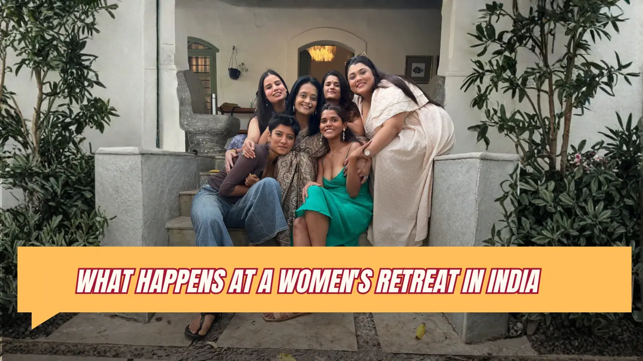 Rasesha Rabari with participants at the Fearless You women's retreat in India, an emotional wellness retreat focused on healing, self-discovery, and inner transformation.
