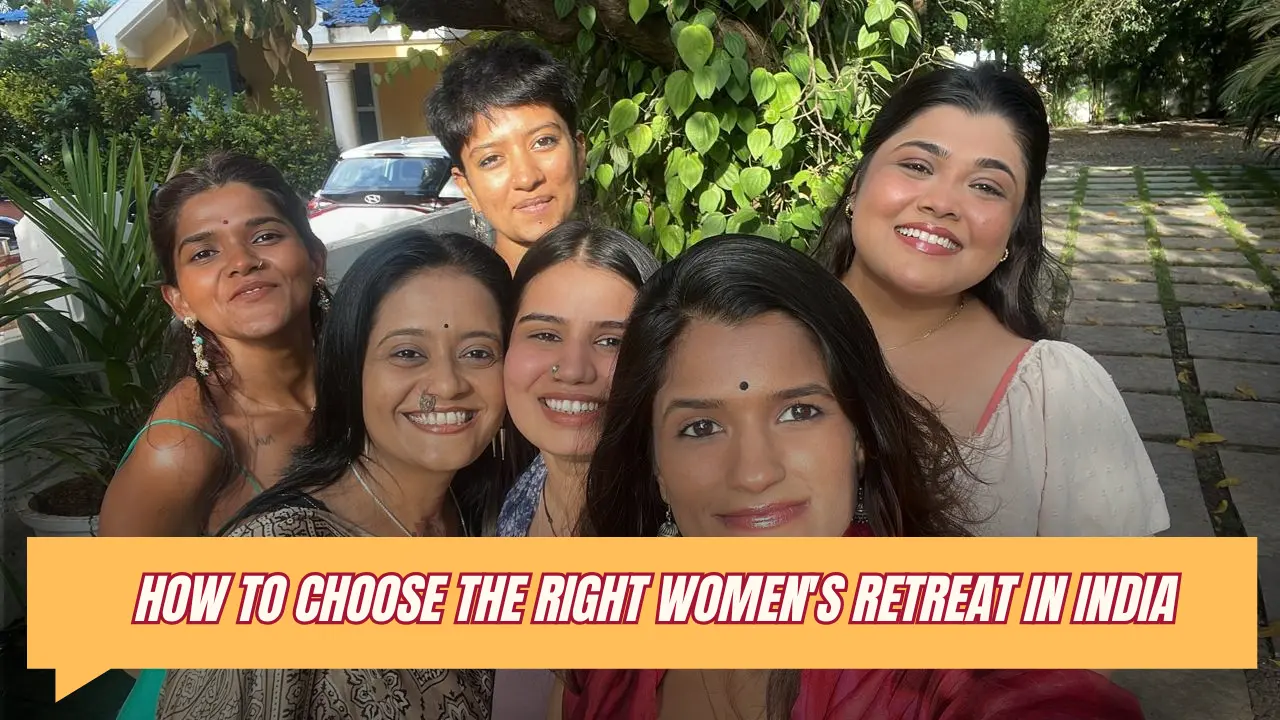 Group of women with Rasesha Rabari at the Fearless You women's retreat in India, representing connection, emotional healing, and choosing the right women's retreat.